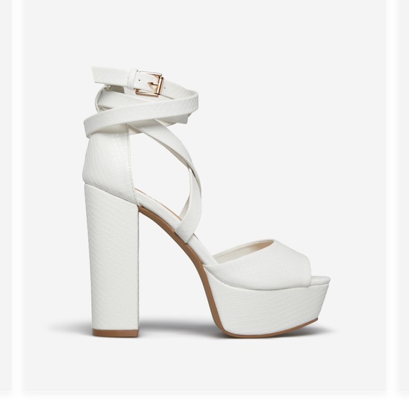 Brand New White Heels in box - Picture 2 of 4